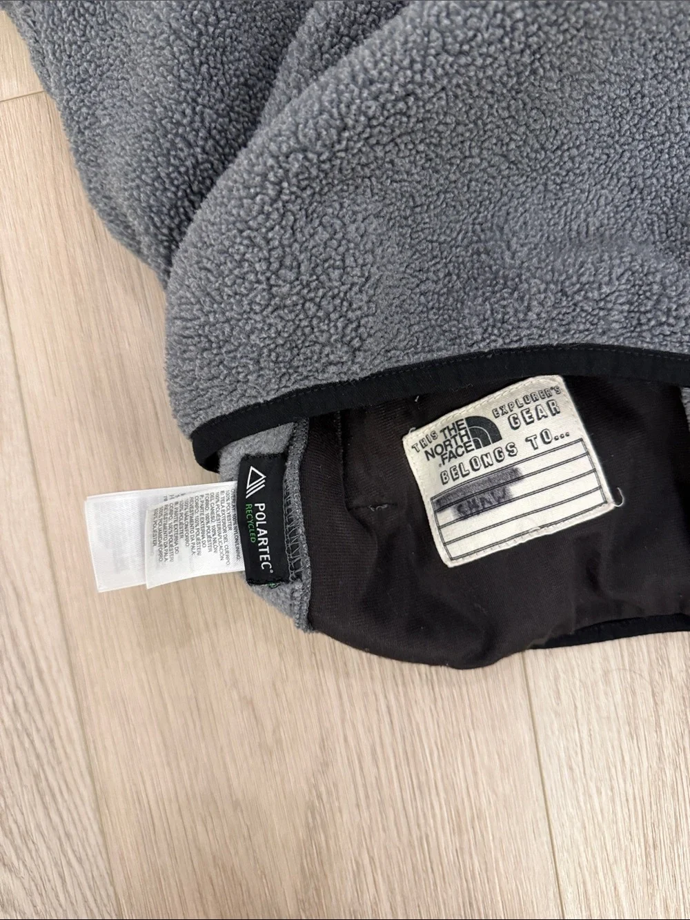 The North Face Toddler Gray Black Fleece Zip Jacket Size 4T